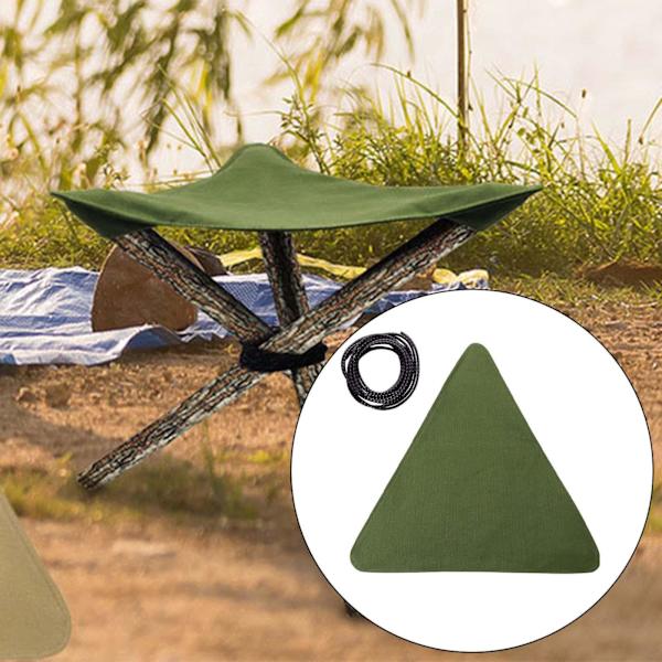 1/2/3/5 Canvas Camping För Triangel Pall Duk Resor Vandring Dark Green 37 x 37cm 1Set