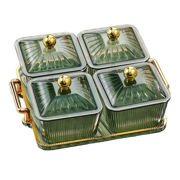 1/2/3 Nordic Style Divided Dishes Square för Reception Room 4 Grids 1Set