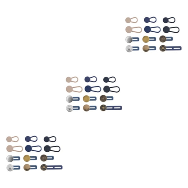 1/2/3 12 delar Byxa Button Extender No Sew Flexibel Osynlig 3Set
