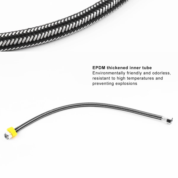 1/2 vatteninloppsslang av rostfritt stål för enkelt och snabbt 1Set