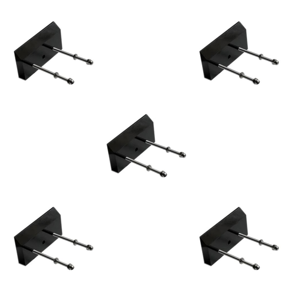 1/2/3/5 Väggmonterad Longboard Display Rack för snygg garage Black 5PCS