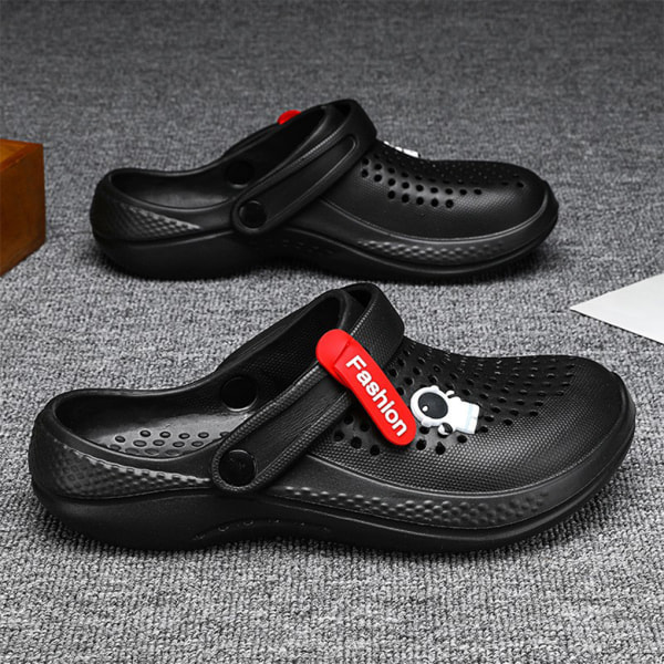 1/2/3/5 Sandaler Casual Water Shoes EVA Hole Non-slide Home Beach Black 40 1 Pc