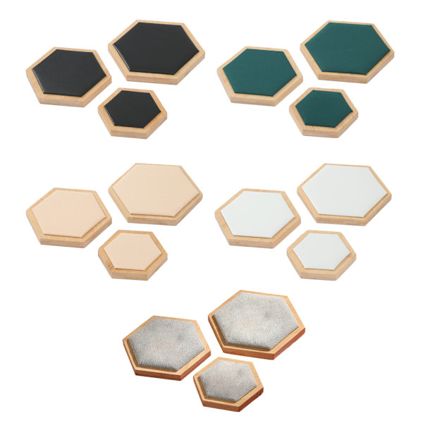 1/2/3 3pack/lot Utsökt Craft Hexagon Armband Display bricka Grey 1Set