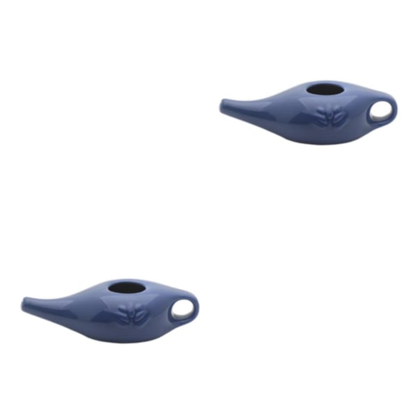 1/2/3/5 Keramik Neti Pot Leakproof Sinus Rinse Pot Tålig för Blue 19x9x6cm 2Set