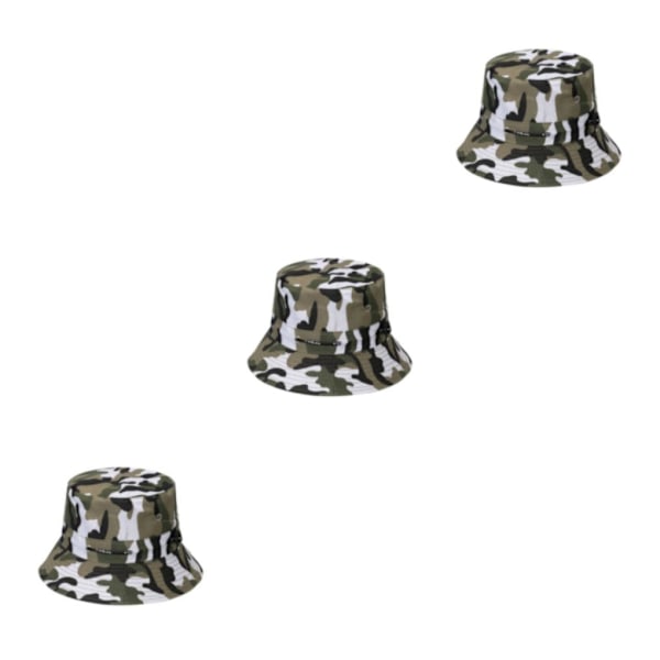 1/2/3/5 Bekväm och andningsbar fiskarehatt för sol disruptive pattern2 58cm 3PCS