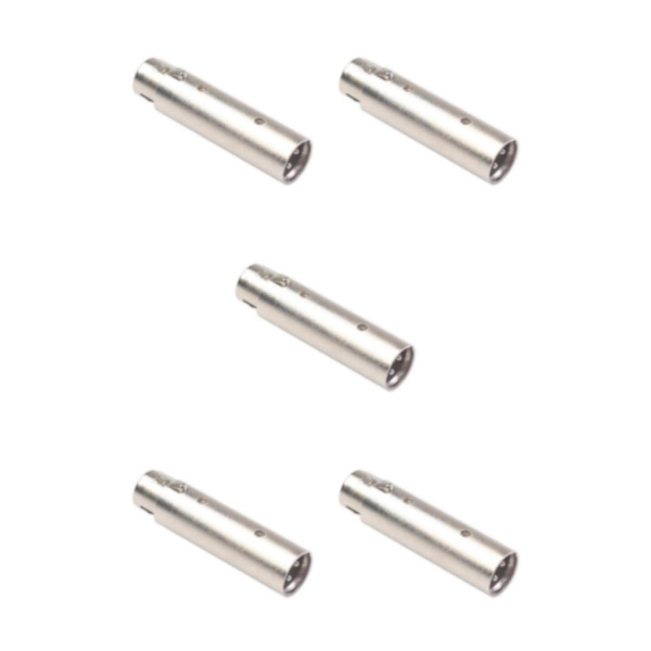 1/5 zinklegering 3 stift hane till 5 stift XLR hona ljudadapter 5Set