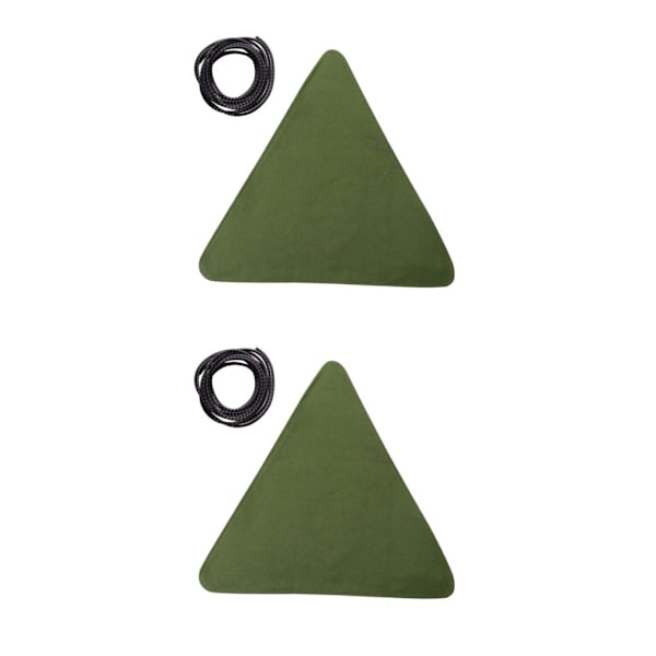 1/2/3/5 Canvas Camping För Triangel Pall Duk Resor Vandring Dark Green 37 x 37cm 2Set