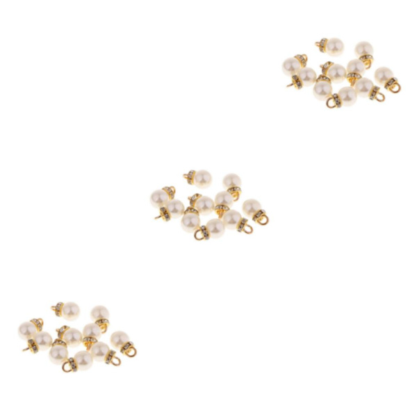 1/3/5 10 stycken Rund ABS Imitation Pearl Charm hänge för 10mm 10 Pcs 3Set