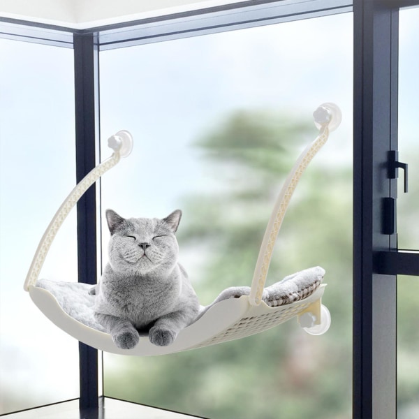 Slitstark Cat Window Hammock Platsbesparande fönstersäte för inomhusbruk Plush Mat