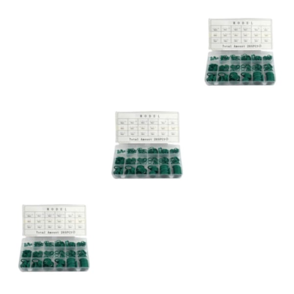 1/2/3/5 Universal Fit gummi O- set - Tätningshållfast 265pcs green 3PCS