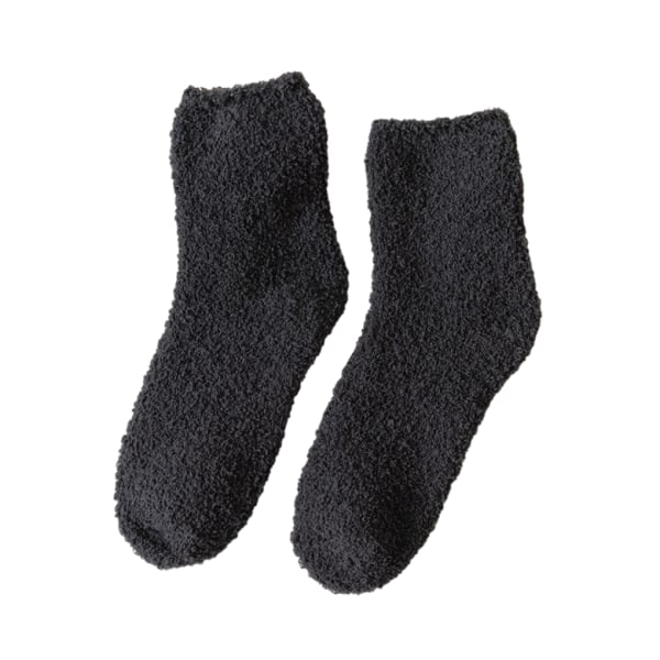 1/2/3/5 10 stycken extra tjocka och elastiska mjuka strumpor Deep Grey 2PCS