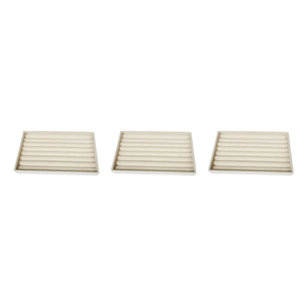 1/2/3/5 Stapelbar smyckesbricka Multipurpose Portable Velvet för Beige Rings Plate 3Set