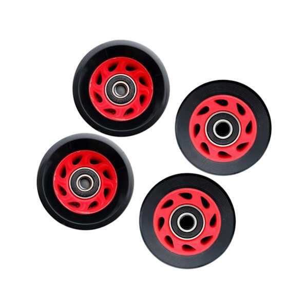 1/2/3 Inline Skate Wheel PU Slitstarka 58 mm 82A hjul Black+Red 58x58x32mm 1Set