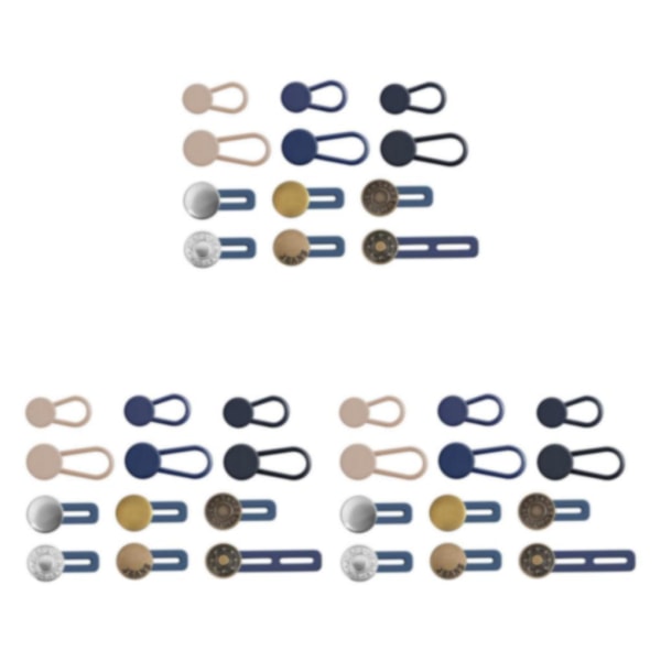 1/2/3 12 delar Byxa Button Extender No Sew Flexibel Osynlig 3Set