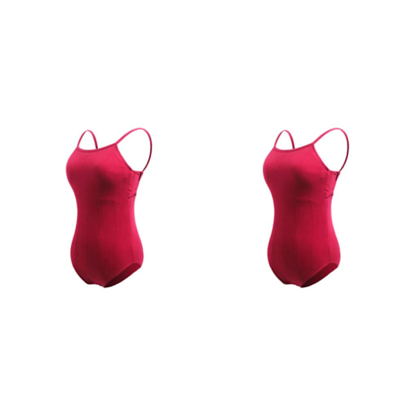 1/2/3 Dance Body Balett Leotard Dansoutfit Andas Wine Red XXL 2PCS