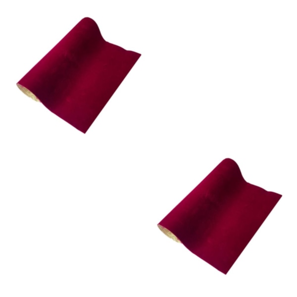 1/2 Flanell Tyg Peel Sticker För Kontakt Paper Liner för dark Red 15.75 Inchx58.27 Inch 2Set