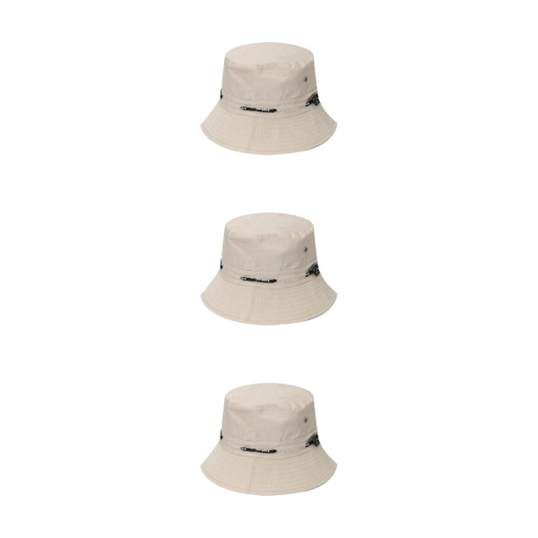 1/2/3/5 Bekväm och andningsbar fiskarehatt för sol cream-coloured 58cm 3PCS