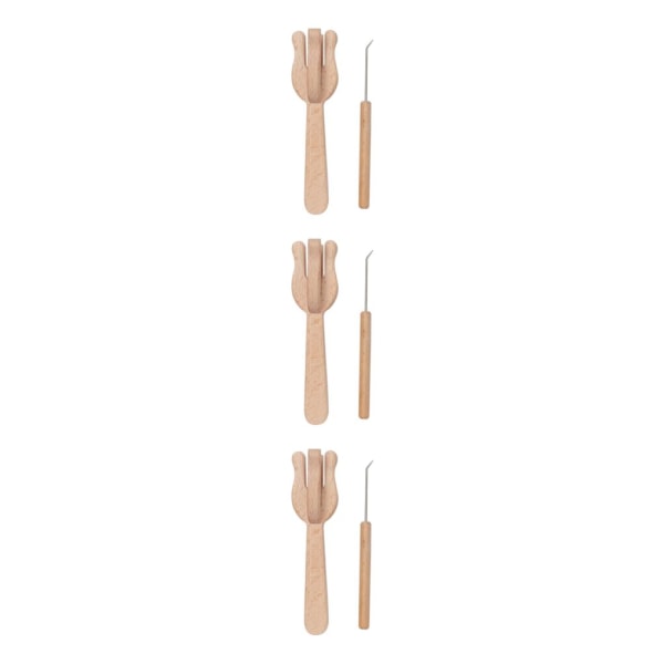 1/2/3/5 Stickverktyg Träform Handvävstol Multifunktionell 3Set