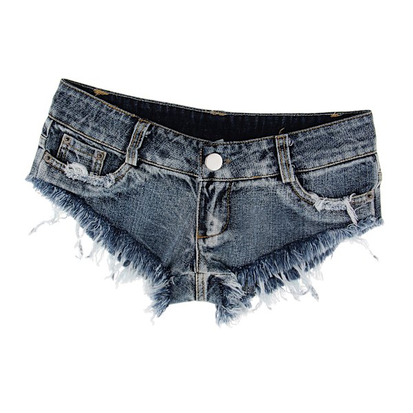 1/2 Kvinnor Slim Fit Low Waist Distressed Jeans Hot Micro Stretchy blue S 1Set