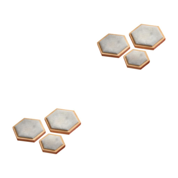 1/2/3 3pack/lot Utsökt Craft Hexagon Armband Display bricka Grey 2Set
