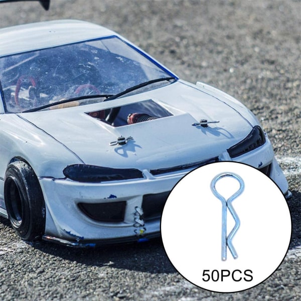 1/2/3/5 RC Body Shell Clips R Shape för 1/10 RC racingbil blue length 24mm 1Set