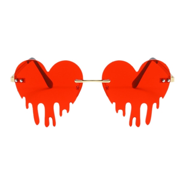 1/3/5 Fashion Dripping Heart Solglasögon Personlighet Party Eye red 144x142x59mm 1Set