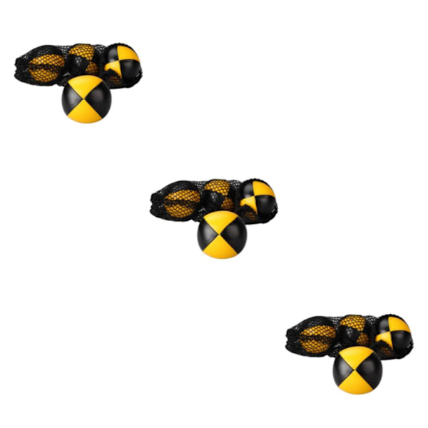 1/2/3 Clown jonglering boll kasta boll sport träning jonglera leksak Yellow Black 6.3cm 3Set