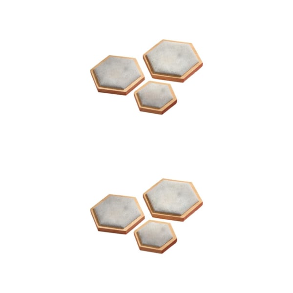 1/2/3 3pack/lot Utsökt Craft Hexagon Armband Display bricka Grey 2Set