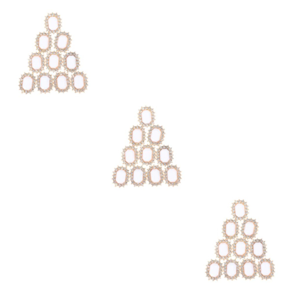 1/2/3/5 10 st Rhinestone Buttons Hantverk Dekoration för kläder Light White 2.1 x 1.7cm 3Set
