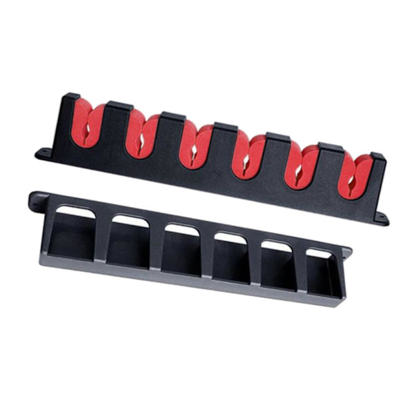 1/2 6 platser Fiskspö Hållare Ställ vertikalt fäste för garage Red 345mm 1Set