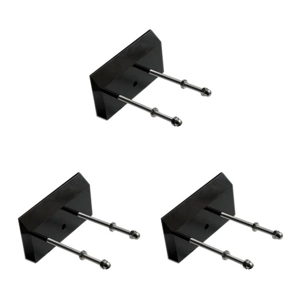 1/2/3/5 Väggmonterad Longboard Display Rack för snygg garage Black 3PCS