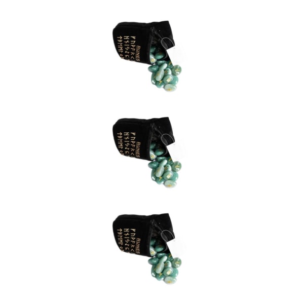 1/2/3/5 25st Runstenar Polerade Energistenar Graverad Symbol Green 9x11cm 3Set