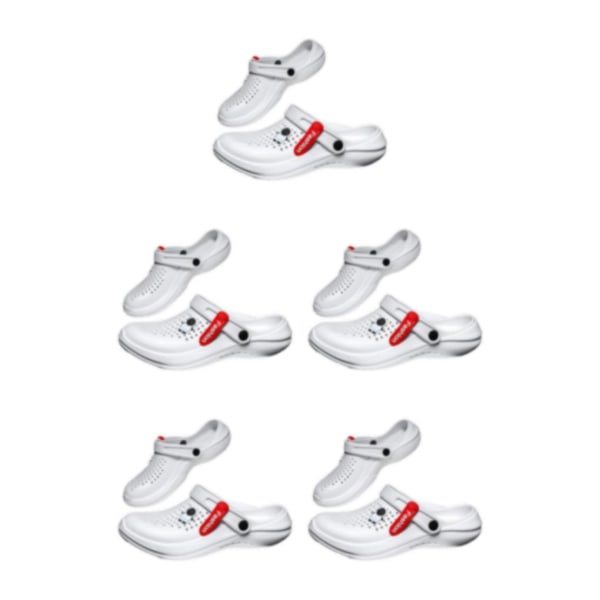 1/2/3/5 Sandaler Casual Water Shoes EVA Hole Non-slide Home Beach White 39 5PCS