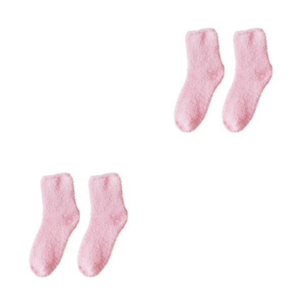 1/2/3/5 10 stycken extra tjocka och elastiska mjuka strumpor Pink 2PCS