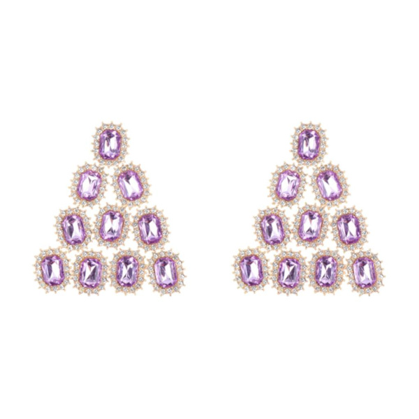 1/2/3/5 10 st Rhinestone Buttons Hantverk Dekoration för kläder Light Purple 2.1 x 1.7cm 2Set