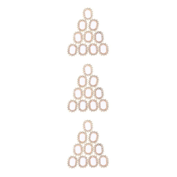 1/2/3/5 10 st Rhinestone Buttons Hantverk Dekoration för kläder Light White 2.1 x 1.7cm 3Set