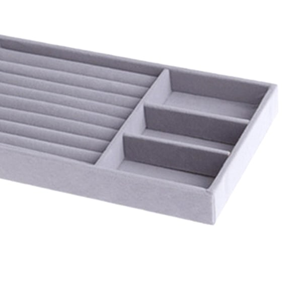 1/2/3/5 Stapelbar smyckesbricka Multipurpose Portable Velvet för 12 Grids Style A 1Set