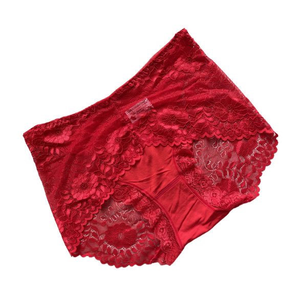 1/2/3/5 Summer Women Hollow Design Sexiga Underkläder Spets Mesh Red XXL 2PCS