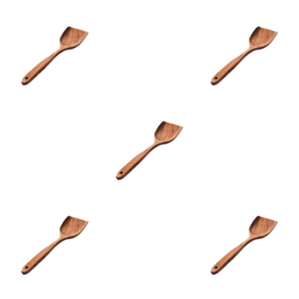 1/2/3/5 Brun MultipurposeTrä köksredskap Set för unisex Spatula 5Set
