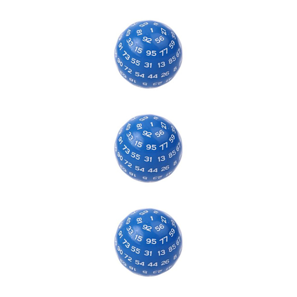 1/3/5 Akryltärningar Spelunderhållning Familjepolyedriska tärningar Blue 48mm 3Set
