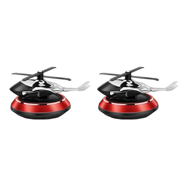 1/2/3 Solar Powered Car Air Freshener För Creative Small Car Red 10.4x8cm 2Set