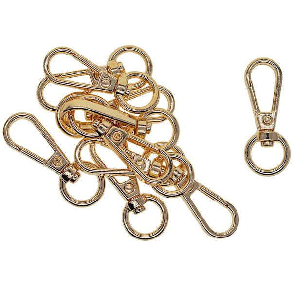 1/3/5 10 delar Swivel Snap Lobster Clasp Clips Nyckelring Golden 1Set