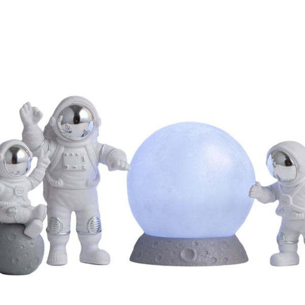 1/2/3/5 4st Astronautfigurer Set Heminredning Söt Sstronaut Silver White 1Set