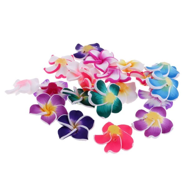 1/2/3/5 20 stycken Blandade färger Flower Polymer Clay Beads fynd 35mm 1Set