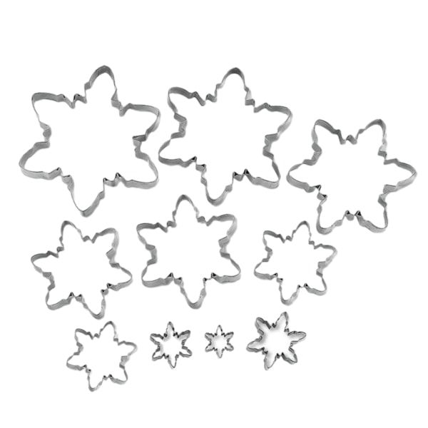 Snowflake Cookie Cutter Set Lätt att rengöra rostfritt stål