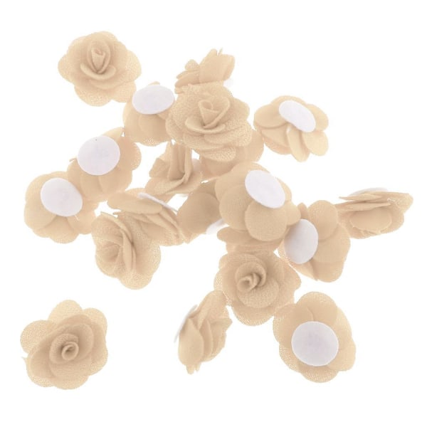 1/3/5 20 stycken Silk Rose Flower Head Bud DIY Craft Bröllop Beige 4cm 1Set