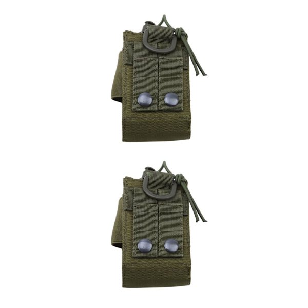 1/2/3/5 Radio Intercom Bag Interphone Magazine Pouch Hunting Green 2PCS