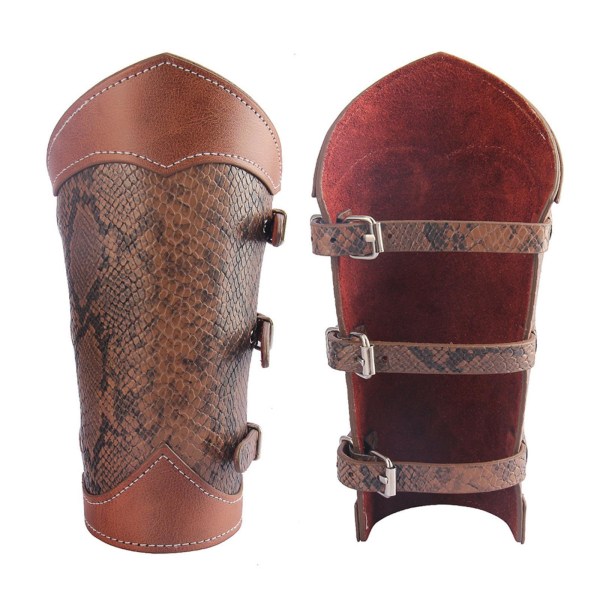 1/2 Knights För Bågskytte Medieval Bracer Arm För Armor Cuff Coffee 21.5x14.5cm 1Set