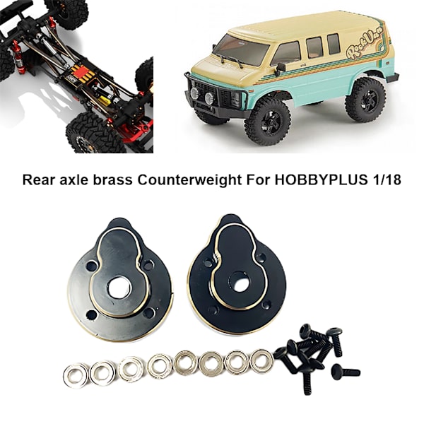 1/3 2st Koppar Mässing Motvikt CR18P Bakre navhållare För 1Set