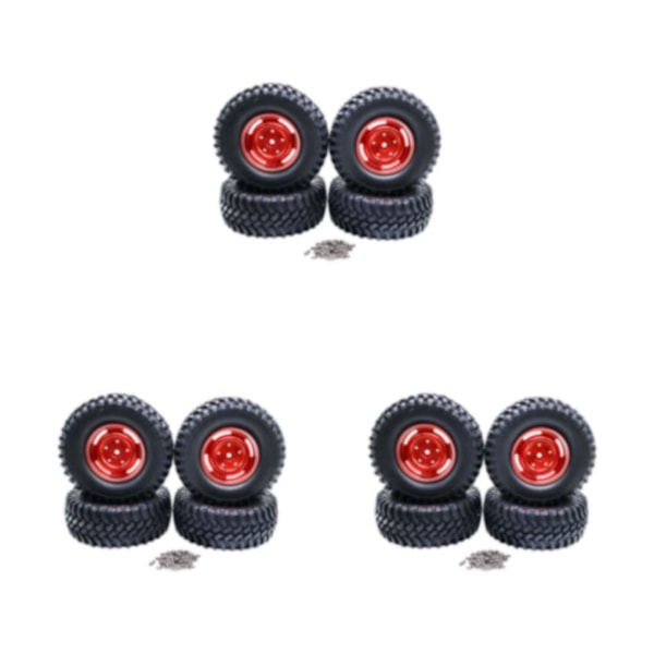 1/2/3/5 4-håls 100MM simuleringsdäck för ECX 1/12 Rc RGT136100 red 3Set